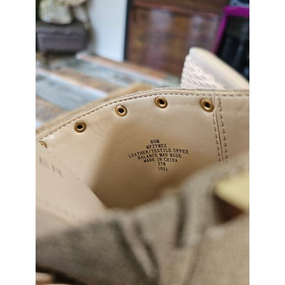 NWOT Marc Fisher Nude Suede Wedge Platform Espradille Sandals Studs Boho 8.5 - Picture 9 of 12